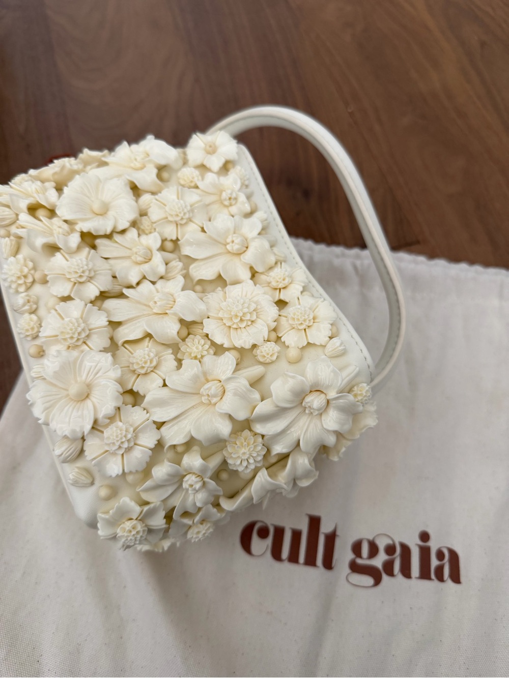 cult gaia solene Top Handle Bag in Ivory - Picture 13 of 13